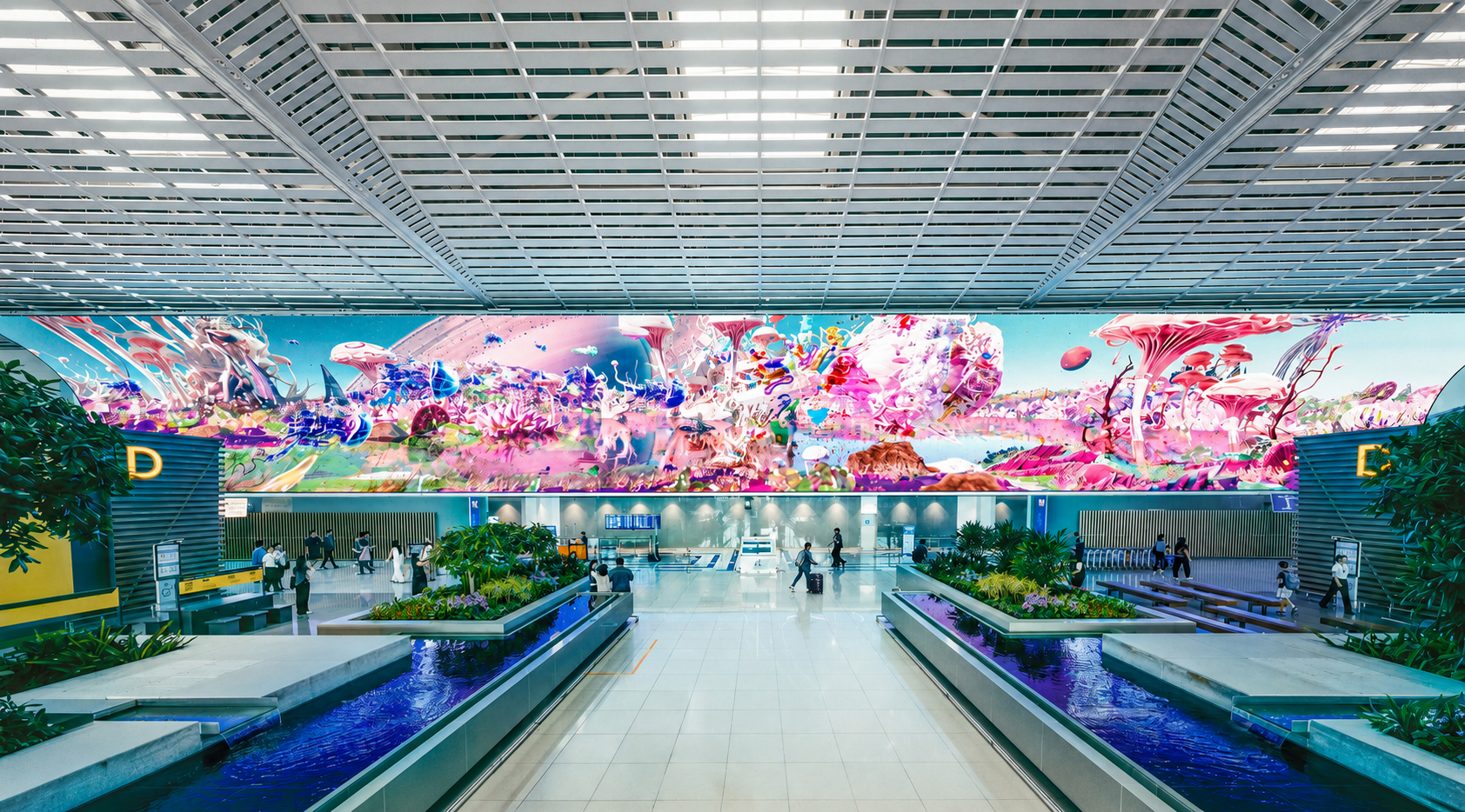 the great arrival by Yoon Chung Han - incheon airport art exhibition